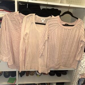 Lot of Pink light sweaters blouse